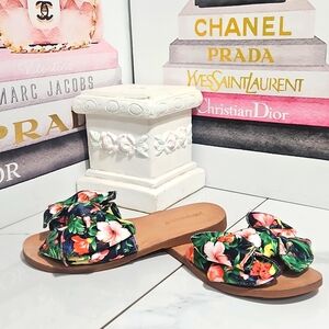 Jeffrey Campbell Floral Bow Tie  Sandals